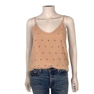 Marciano woven top with studs